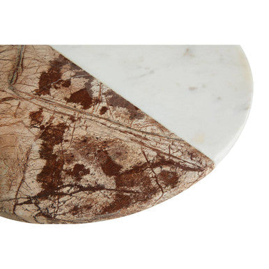 Annika White and Brown Marble Round Paddle Board with Handle