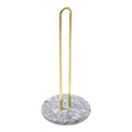 White Marble and Brass Kitchen Roll Holder | Delphine