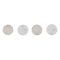 Set of Four White Marble Rustic Edge Coasters | Kindia
