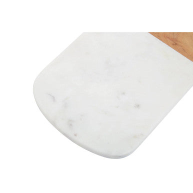 Monzaro Rectangular Marble And Acacia Wood Paddle Board