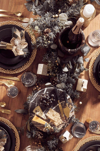 Black and Gold Cheese Board and Knife Set | Marina