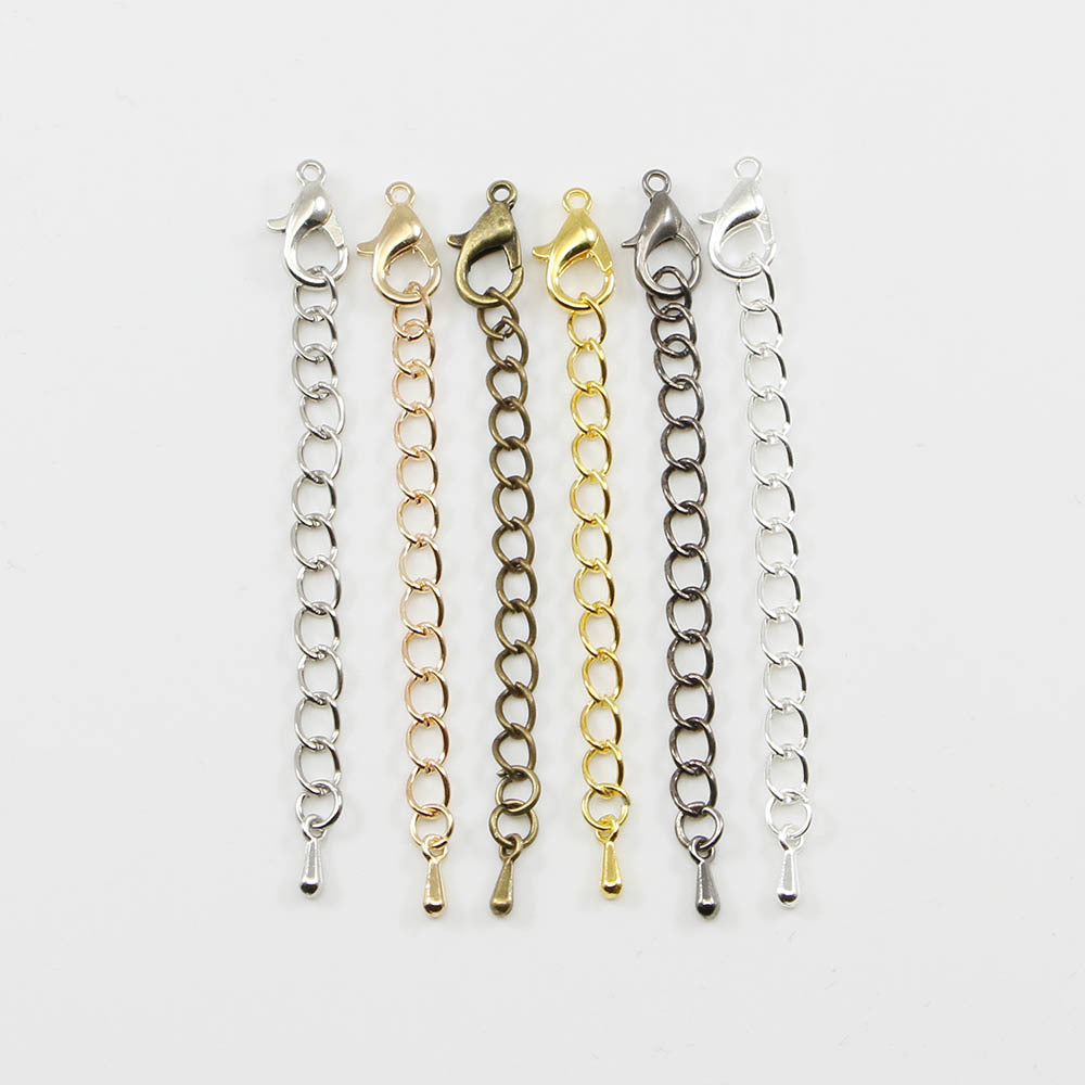 Extended extended tail chain lobster clasp connector