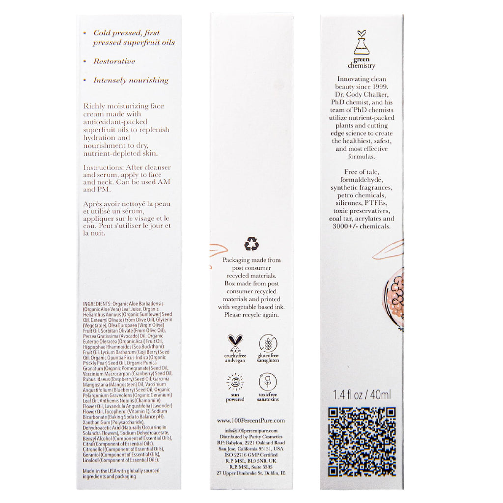 100% PURE Multi-Vitamin + Antioxidants Ultra Rich PM Treatment – Night Cream with Vitamin C & Retinol
