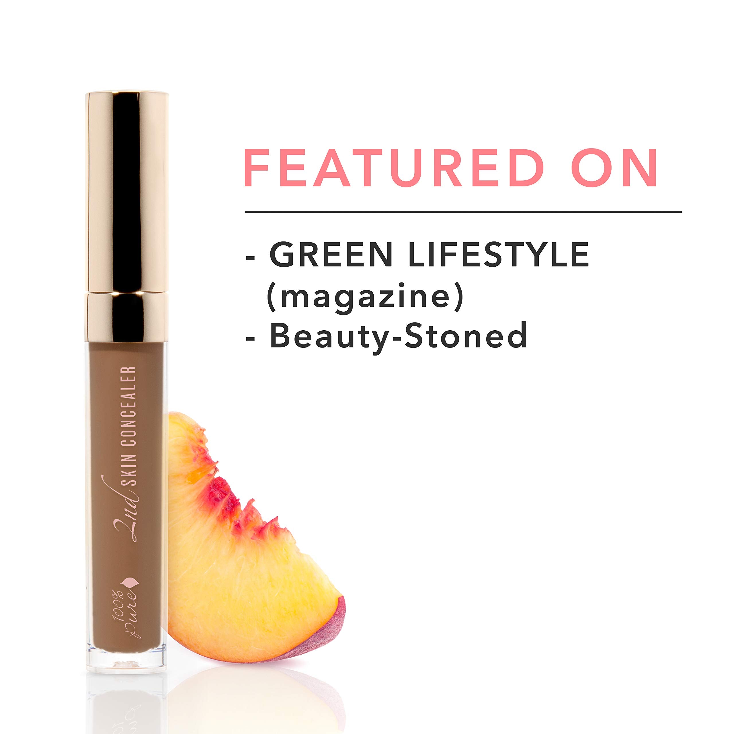 100% Pure 2nd Skin Concealer Shade 7 – Full Coverage, Lightweight, Fruit-Pigmented, Vegan (Deep Skin, Cool-Neutral) - 0.17 fl oz