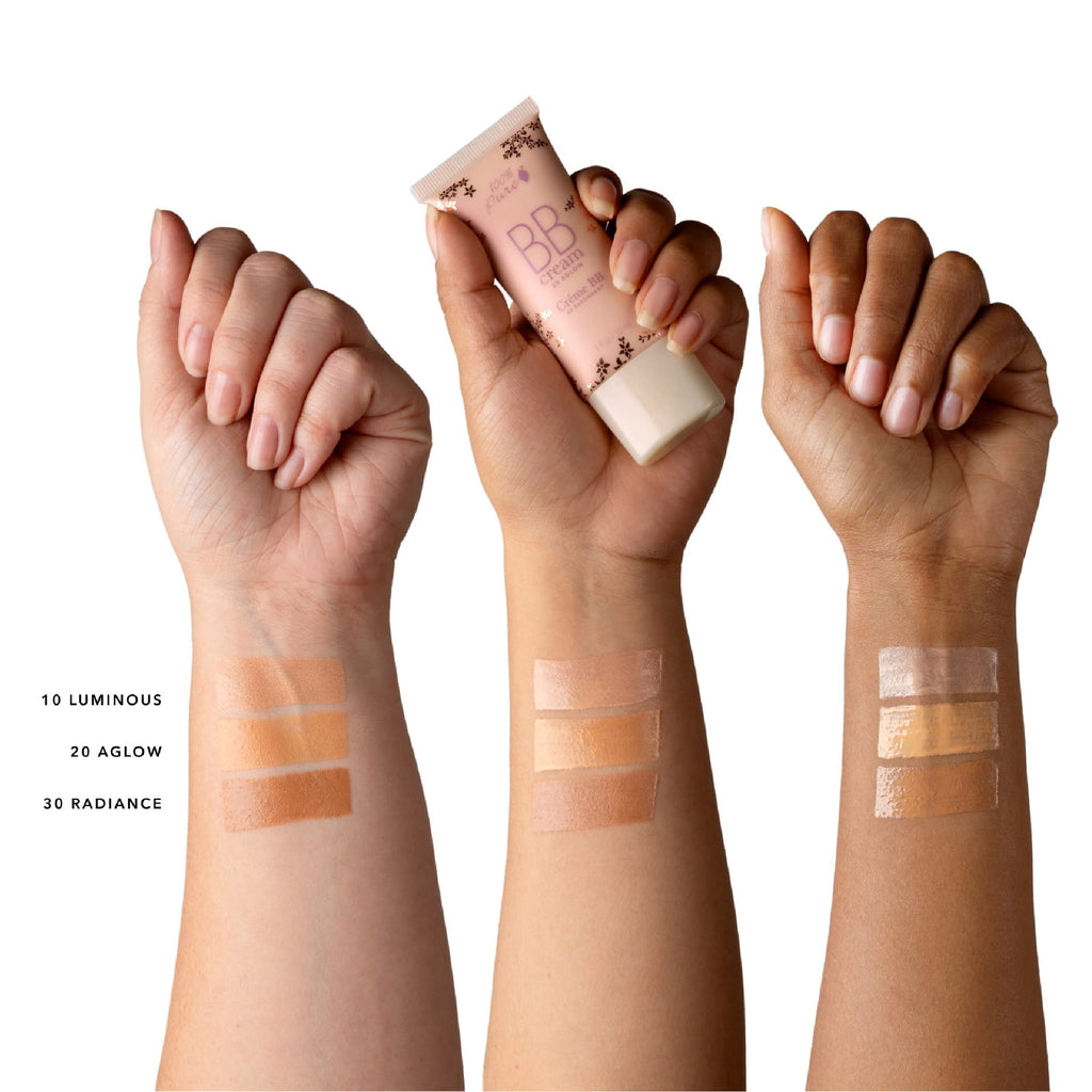 100% PURE BB Cream Shade 20 Aglow – All-in-One Primer, Concealer & Foundation (Dewy, Warm Undertone) – Vegan