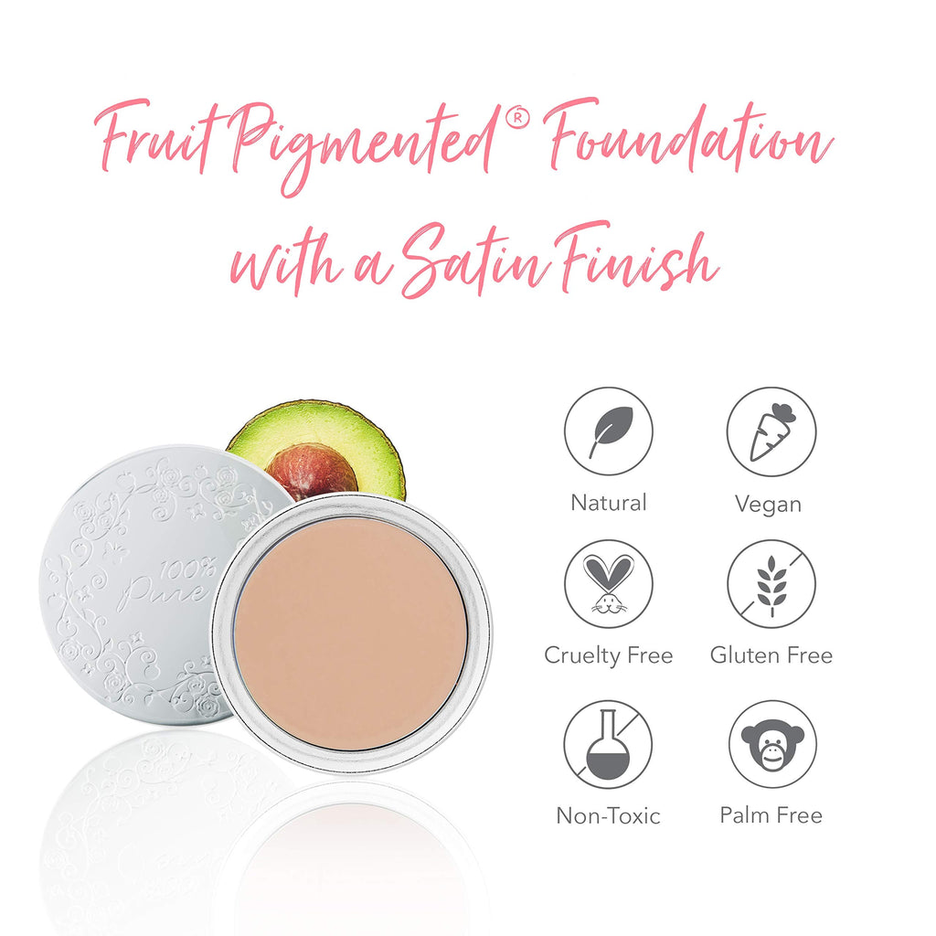 100% PURE Cream Foundation Concealer Sand – Matte, Hydrating, Vegan for Light/Medium Neutral Skin