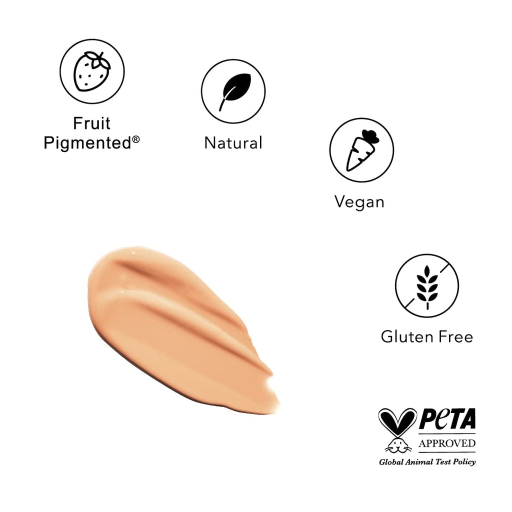 100% PURE Healthy Foundation - Light Warm Fruit Pigmented, Full Coverage, 1 oz