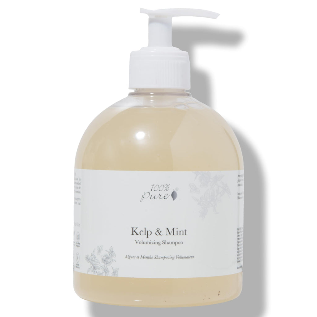 100% PURE Kelp & Mint Volumizing Shampoo – Purifying Detox for Dry, Damaged, Thinning Hair | Sulfate Free 16 Fl Oz