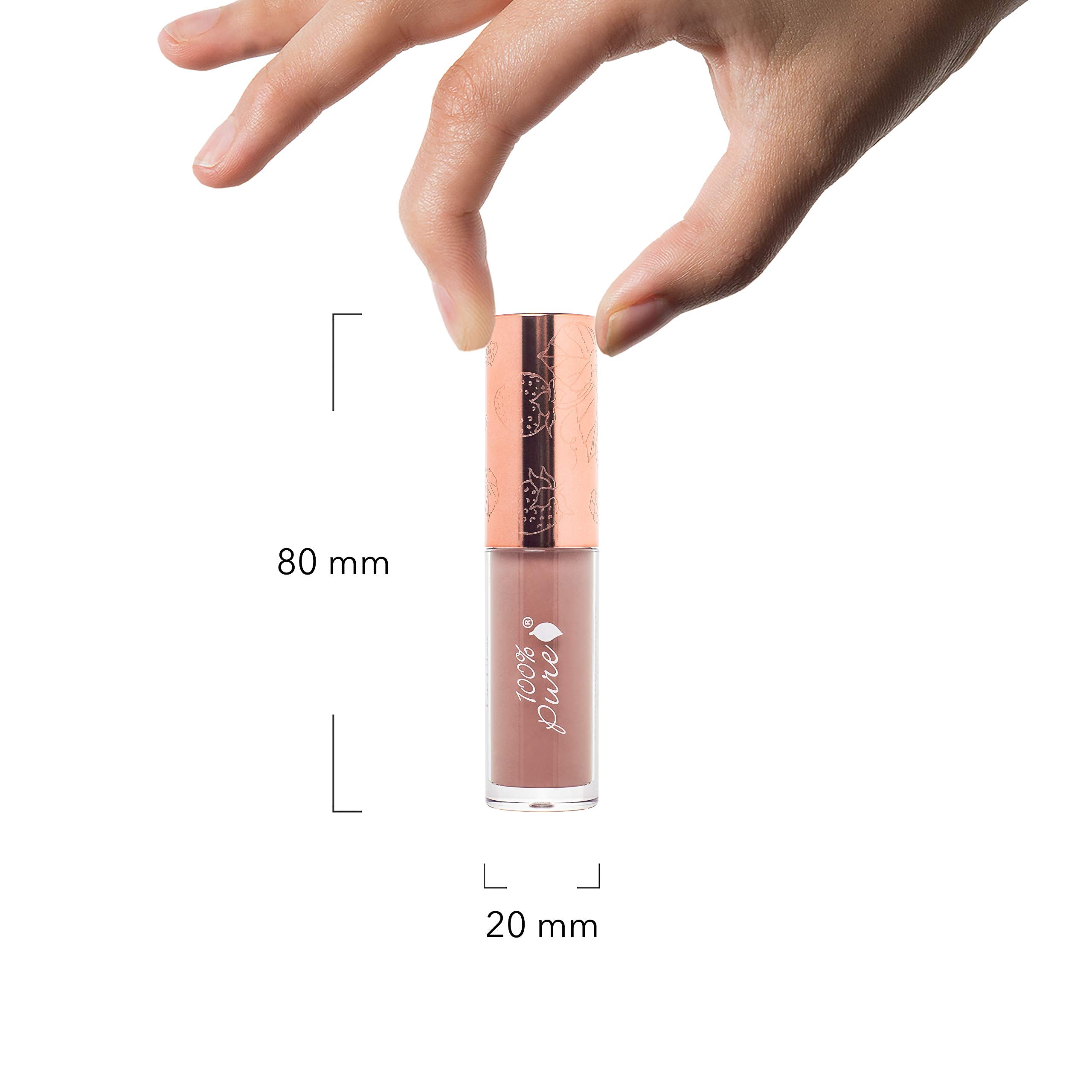 100% PURE Lip Gloss Pink Caramel – Fruit Pigmented, High Shine, Moisturizing