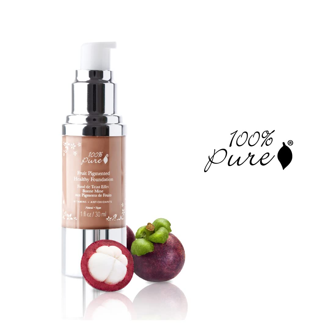 100% PURE Healthy Foundation Full Coverage - Vegan Liquid Matte Toffee Tan