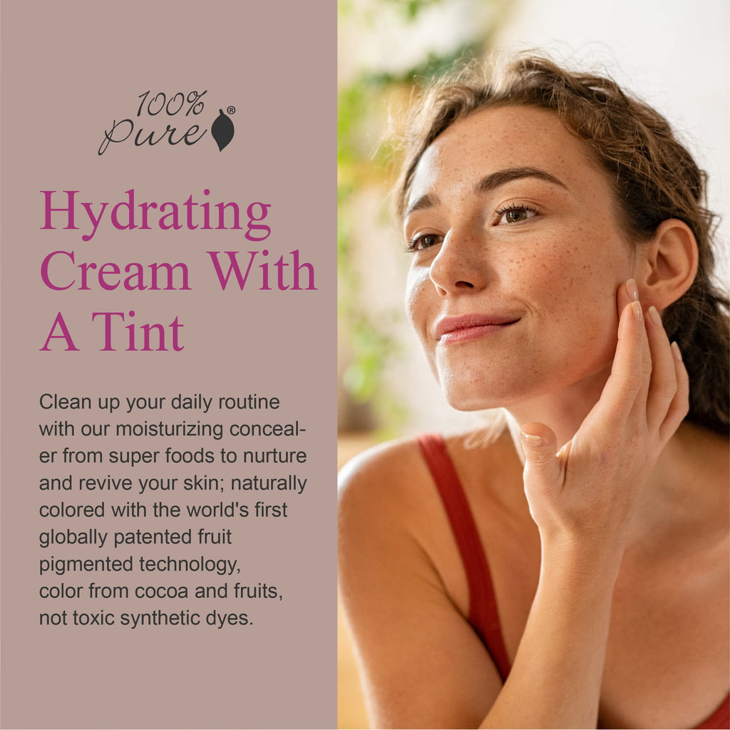 100% PURE Tinted Moisturizer – Cocoa Light/Medium, Dewy Finish, Vegan, 1 oz