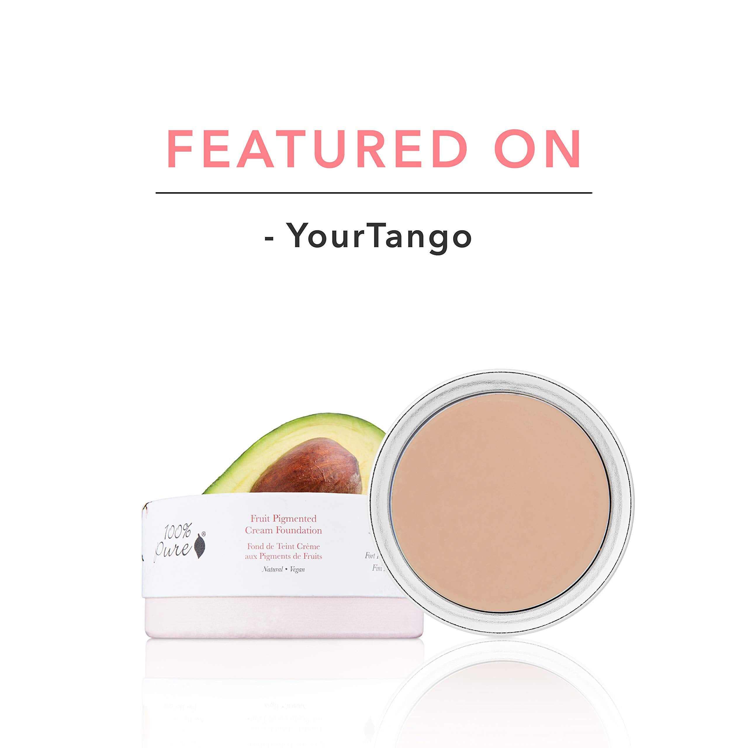 100% PURE Cream Foundation Concealer Sand – Matte, Hydrating, Vegan for Light/Medium Neutral Skin