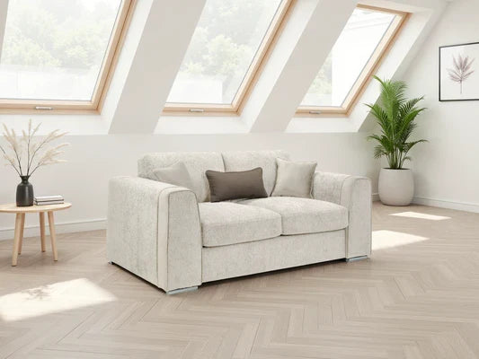 Naples 2-Seater Sofa: Plush Chenille Upholstery, Removable Cushions