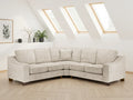 Nebraska Large Corner Sofa: Plush Fabric, Removable Cushions, Sturdy Wooden Feet