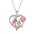 Fashion Girl And Horse Necklace Women's Valentine's Day Gift