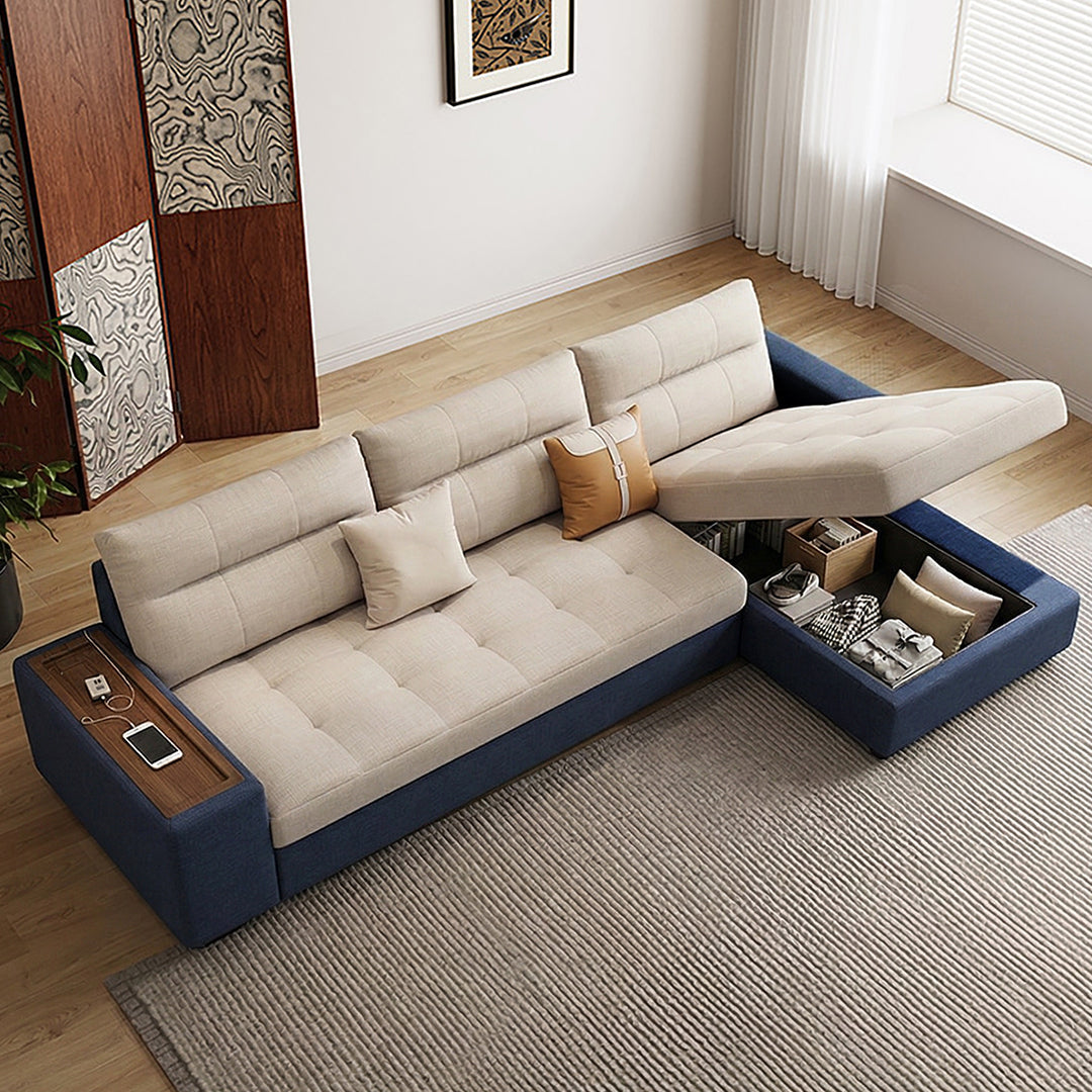 Lobo Sectional Sofa With Storage, Chaise Lounge Sofa Bed
