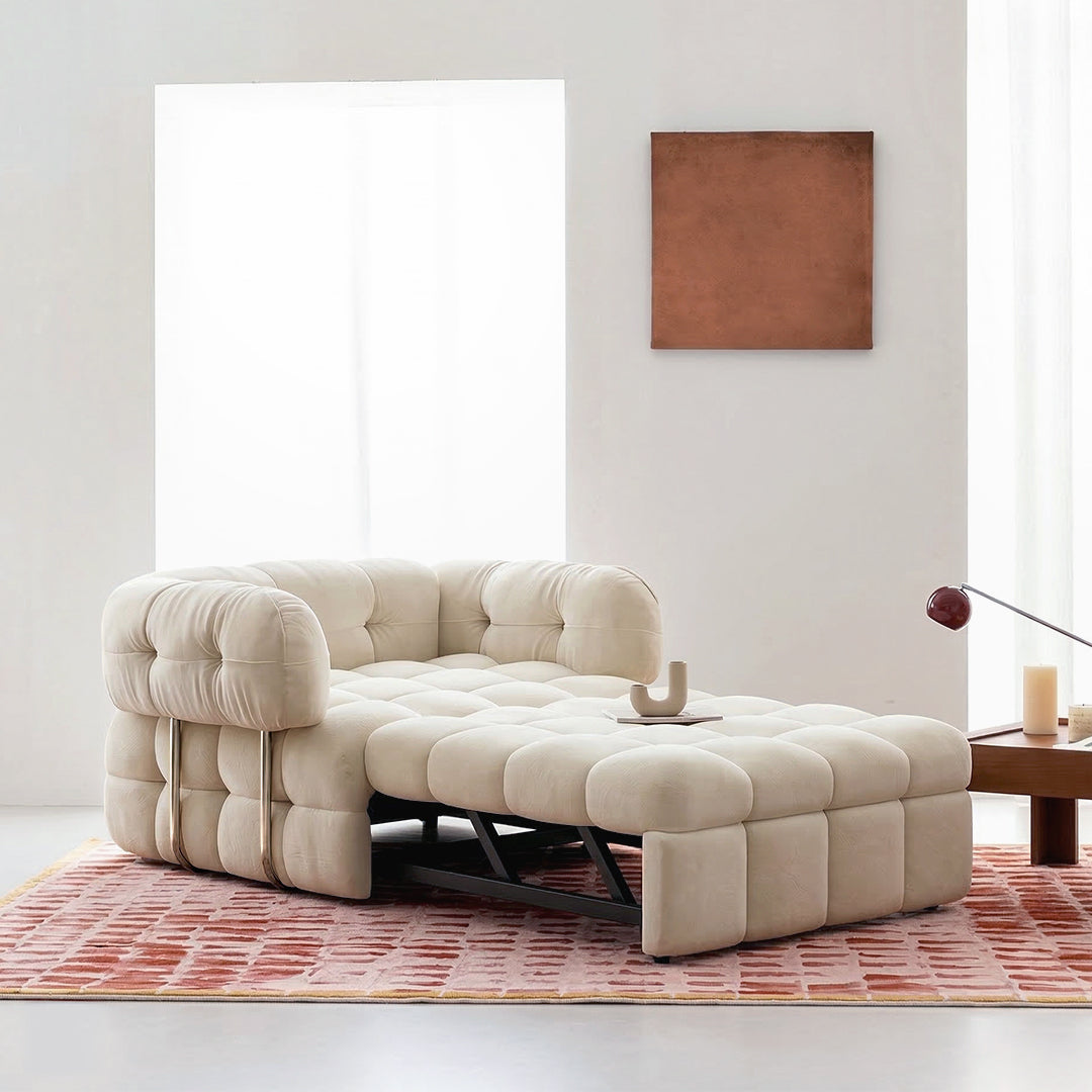 Rojas Single Sofa Bed, Armchair Sofa Bed, Cream
