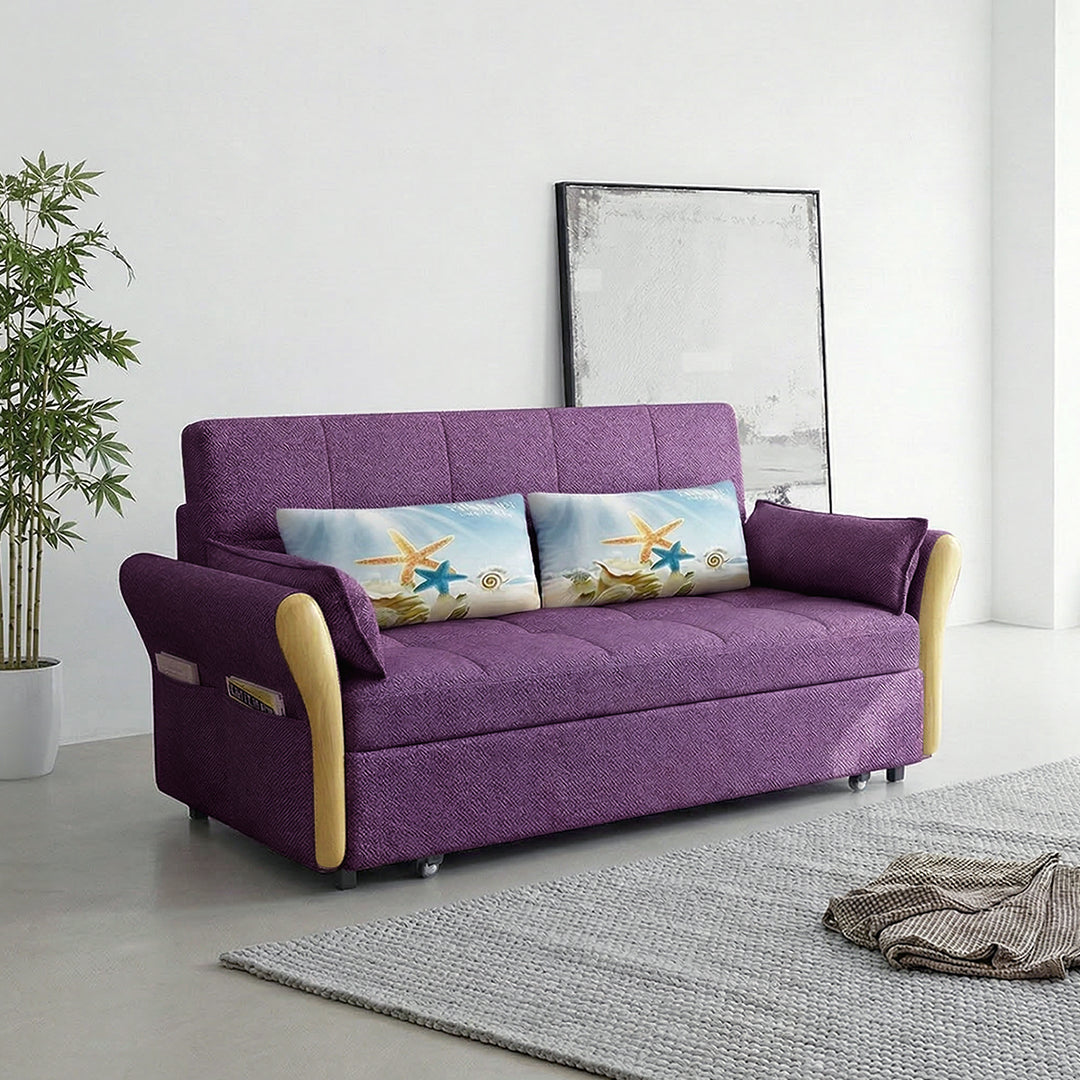 SB152 Two Seater Sofa Bed, Blue