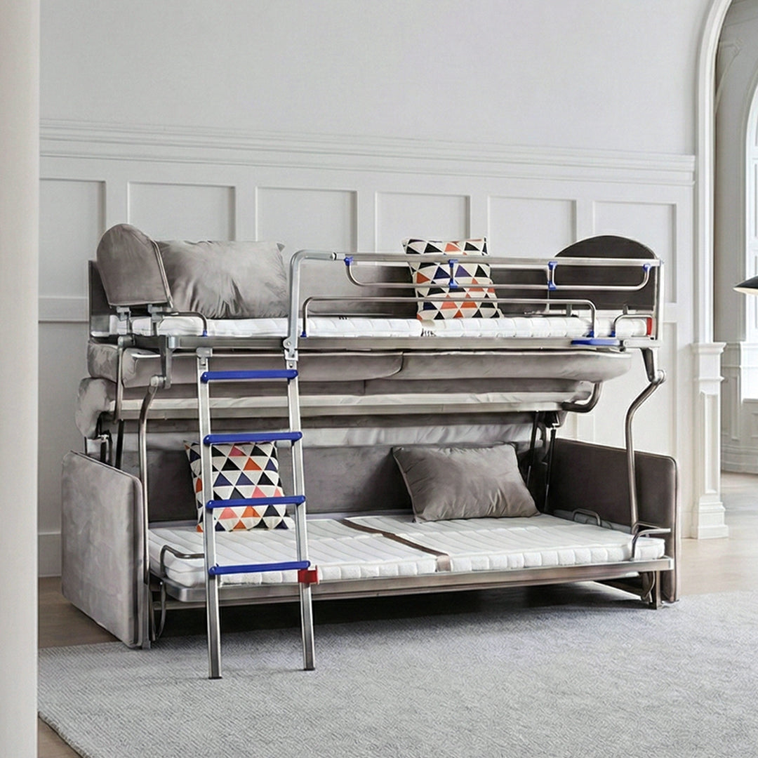 Ramos Two Seater Sofa Bed, Bunk Bed, Flannelette