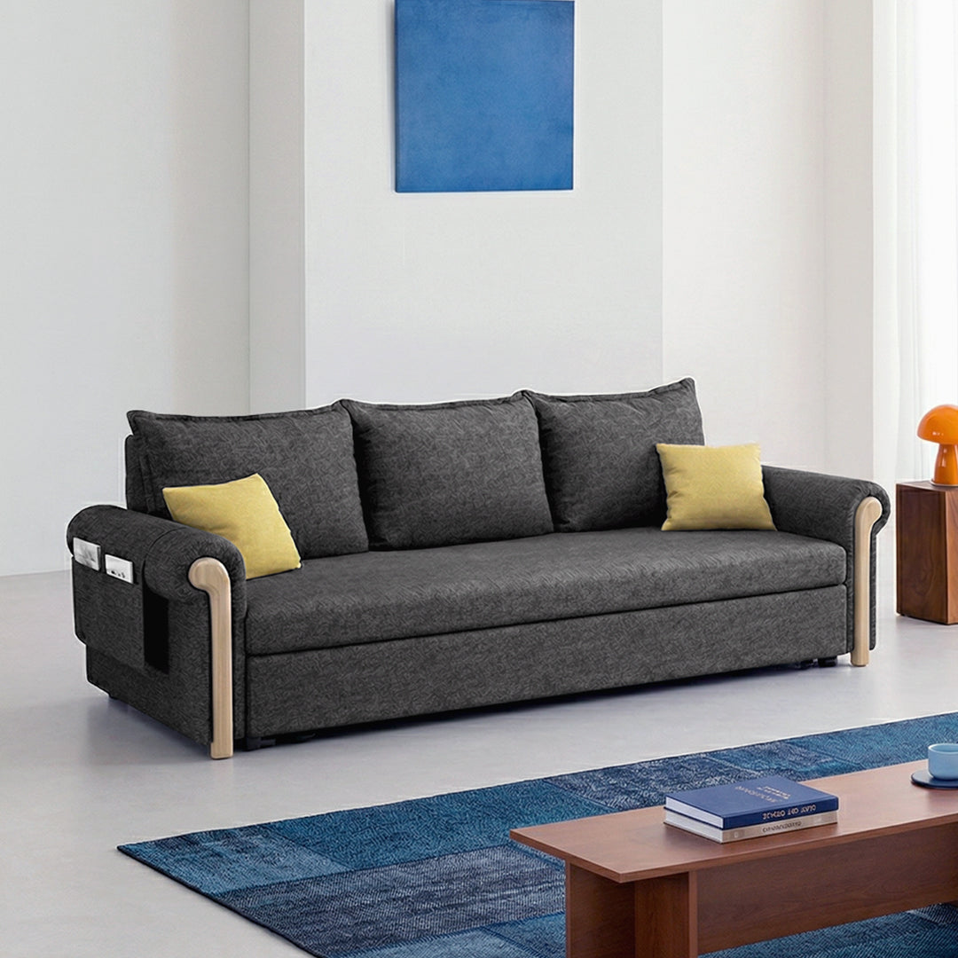 Braylene Two Seater Sofa Bed, Linen