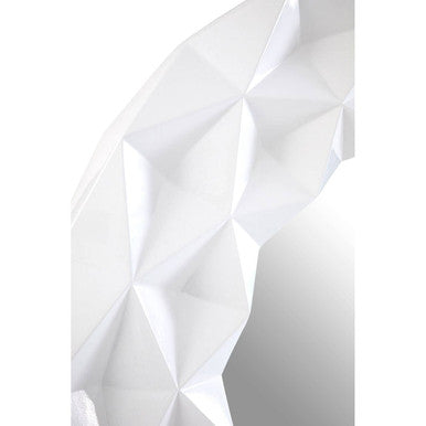 Stockholm White High Gloss 3D Design Wall Mirror