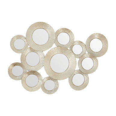 Hammered Silver Wall Mirror | Marcia