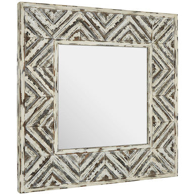Lombok Rustic Chevron Wall Mirror