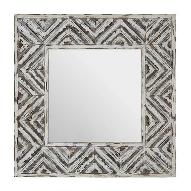 Lombok Rustic Chevron Wall Mirror
