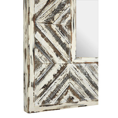 Lombok Rustic Chevron Wall Mirror