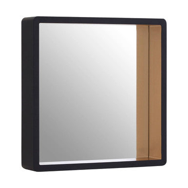 Large Black Wall Mirror with Gold Edge | Trosa
