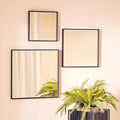 Matt Black Small Square Wall Mirror | Loretta