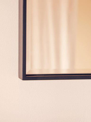 Matt Black Small Square Wall Mirror | Loretta