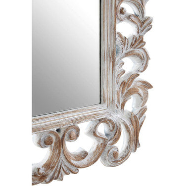 Antique Grey Fleur-De-Lis Wall Mirror | Caracci