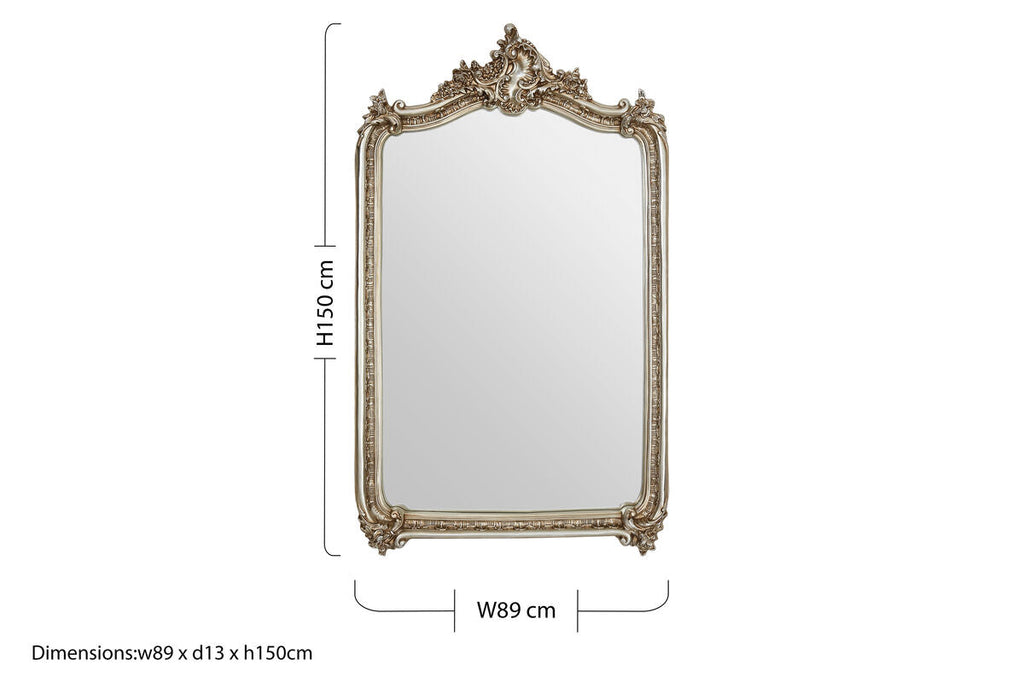 Adelere Champagne Floral Wall Mirror