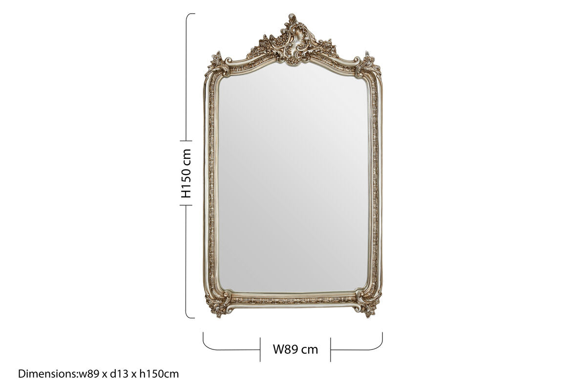 Adelere Champagne Floral Wall Mirror