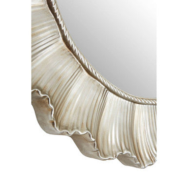 Adelere Champagne Scallop Round Wall Mirror