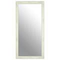 Andrey White and Gold Wall Mirror with Carved Detail
