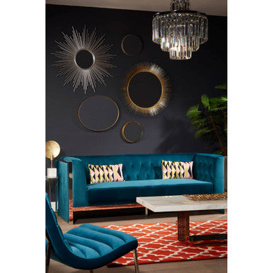 Athena Small Round Wall Mirror With Gold Frame