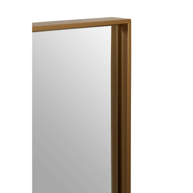Ando Gold Large Square Wall Mirror with Sleek Rim