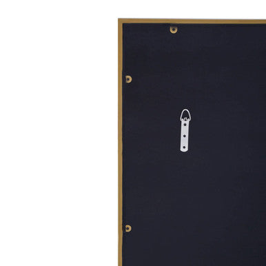 Oriel Grid Wall Mirror With Gold Finish Frame