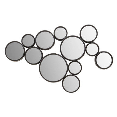 Black Multi Circles Wall Mirror | Persephone