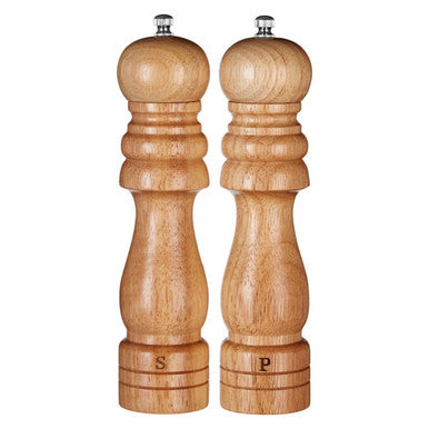 Natural Origins Rubberwood Tall Salt and Pepper Set