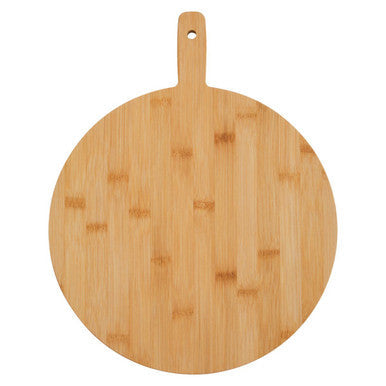 Aleki Natural Bamboo Round Paddle Chopping and Serving Board