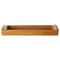 Aleki Natural Bamboo Rectangular Serving Tray with Cut Out Handles