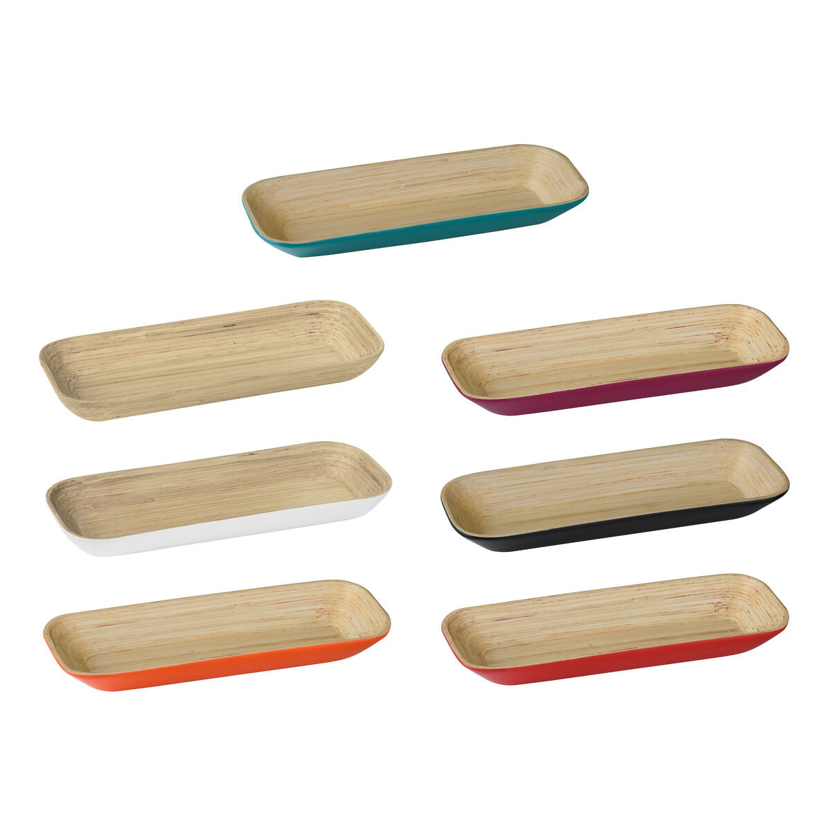 Kyoto Raspberry Large Bamboo Tray