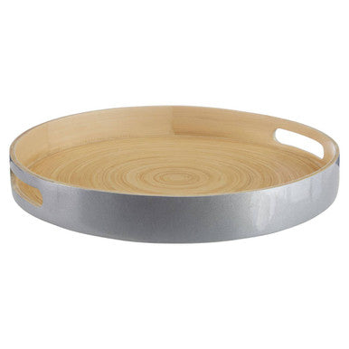 Kyoto Large Silver Tray With Side Handles