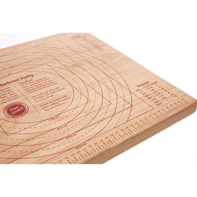 From Scratch Rubberwood Pastry Board with Measurement Markings