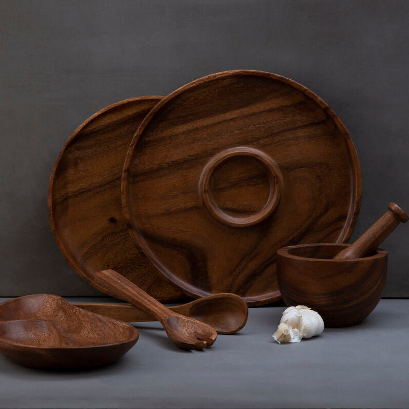 Kora Acacia Chip And Dip Dish