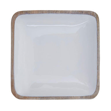 Kara Medium Mango Wood Square Bowl