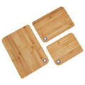 Aleki Natural Bamboo Set of 3 Chopping and Serving Boards with Rings